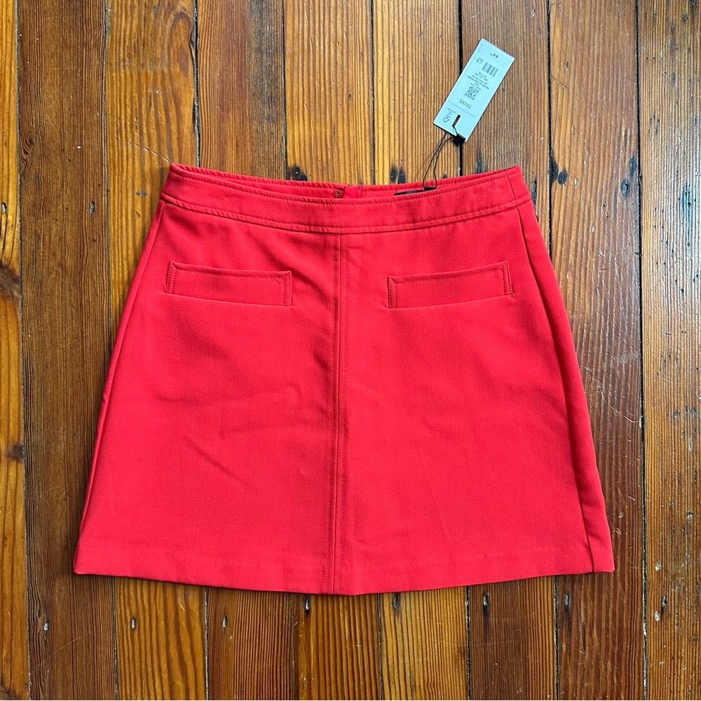 NWT Dynamite Jupe Mini Skirt w Front Pockets in Salsa